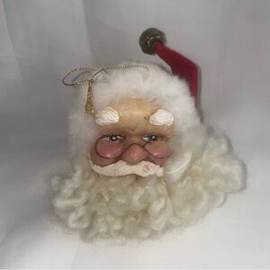 Vintage Kurt Adler Santa Claus Head Ornament Santa's World Christmas